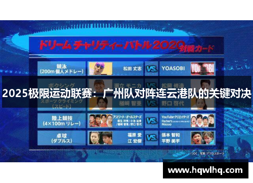 2025极限运动联赛：广州队对阵连云港队的关键对决